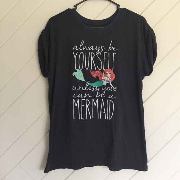 Disney Tops - Disney Little Mermaid Be Yourself Ariel Tee Large